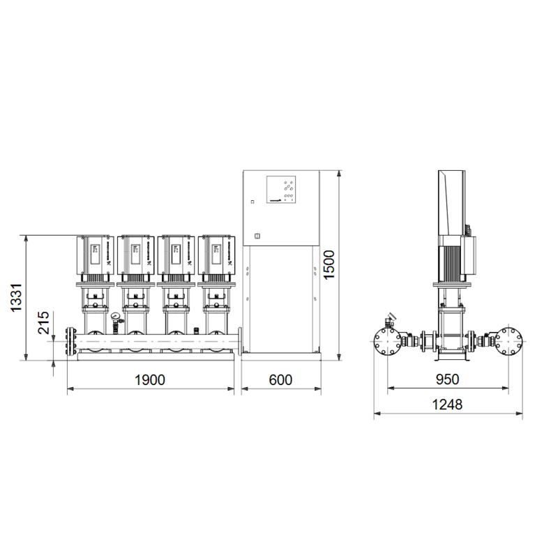 Насосная станция Grundfos HYDRO MPC-E 4 CRE32-4-2 (арт. 99208313)