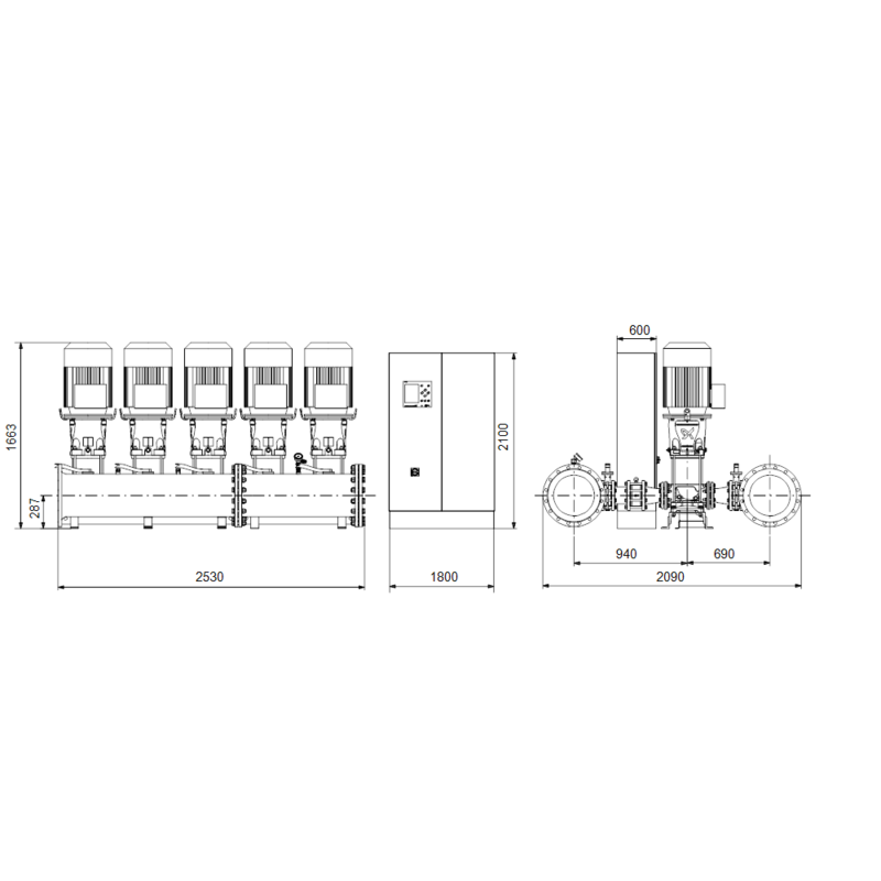 Насосная станция Grundfos HYDRO MPC-E 5 CR95-3-2 (арт. 99525640)