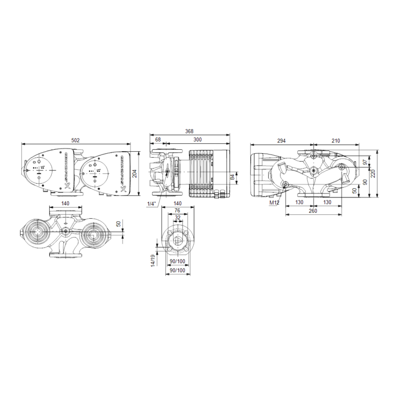Насос Grundfos MAGNA1 D 32-120 F (арт. 99221286)