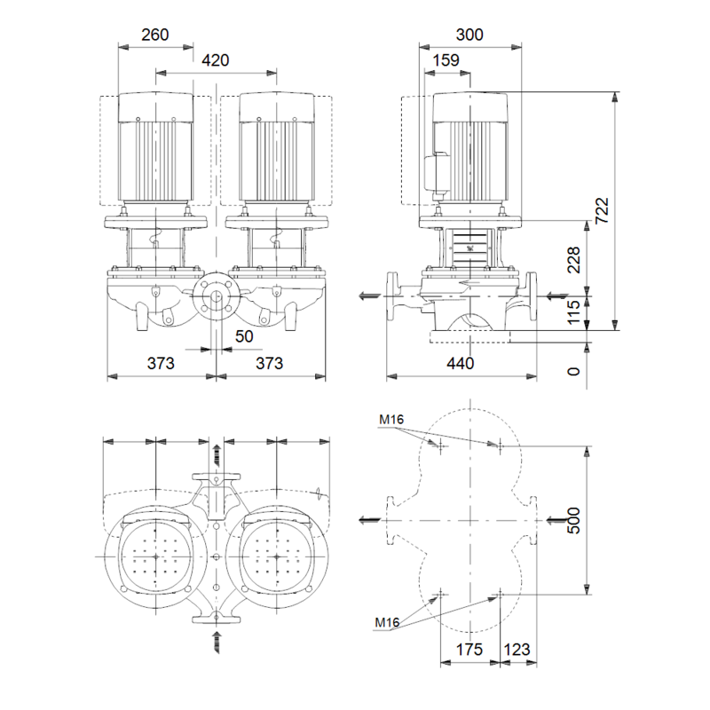 Насос Grundfos TPD 50-420/2 A-F-A-BAQE (арт. 98742881)