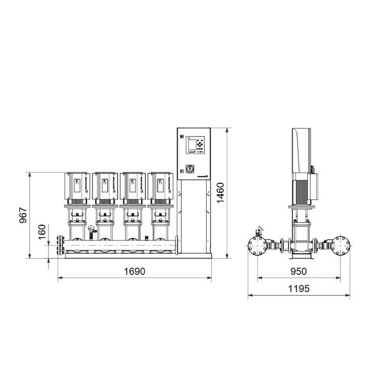 Насосная станция Grundfos HYDRO MPC-E 4 CRE15-4 (арт. 99209273)