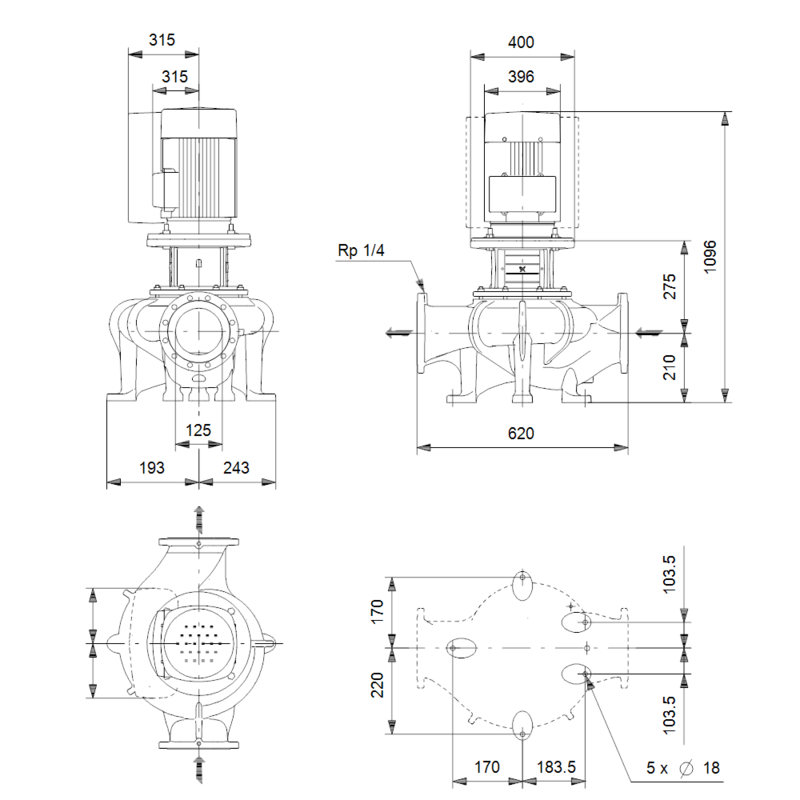Насос Grundfos TP 125-360/2 A-F-A-BAQE (арт. 99128262)