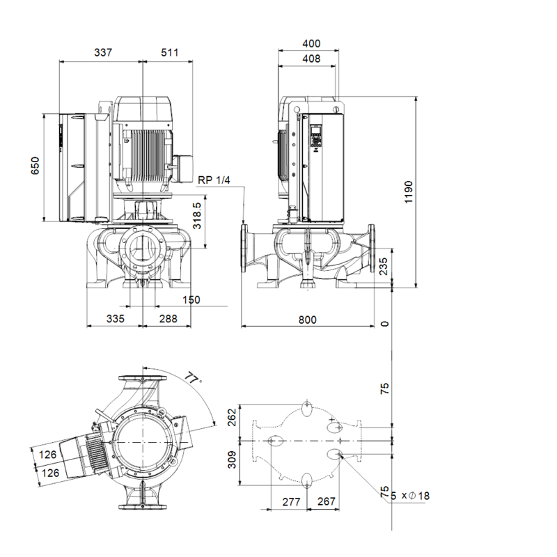 Насос Grundfos TPE 150-340/4 SC-A-F-A-BQQE-RX3 (арт. 99474591)