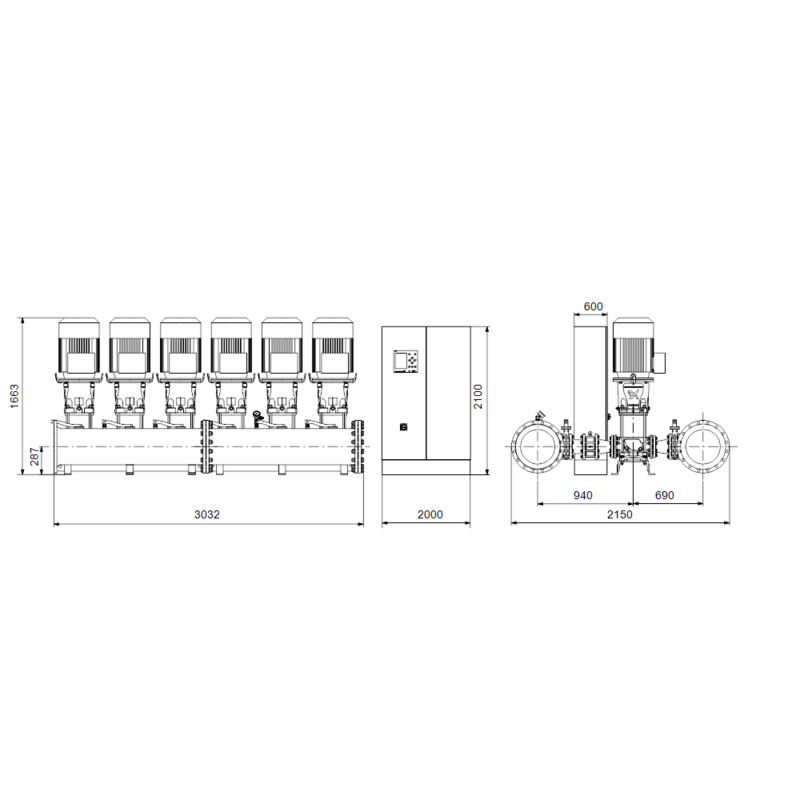 Насосная станция Grundfos HYDRO MPC-E 6 CR95-3-2 (арт. 99525657)