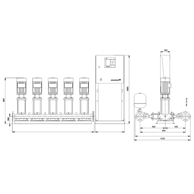 Насосная станция Grundfos HYDRO MPC-F 5CR20-3 (арт. 97520901)