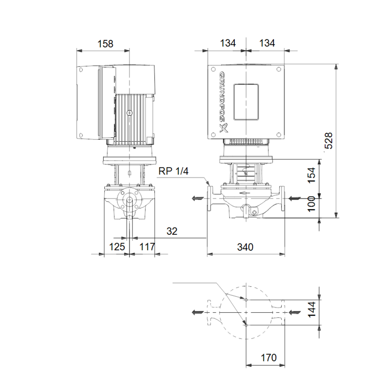 Насос Grundfos TPE 32-320/2 S-A-F-A-BQQE-ID1 (арт. 99133574)