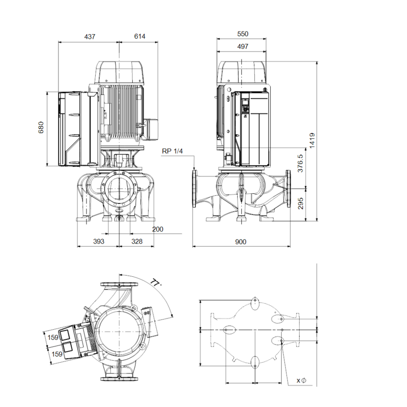 Насос Grundfos TPE 200-320/4 SC-A-F-A-BQQE-UX3 (арт. 99474601)