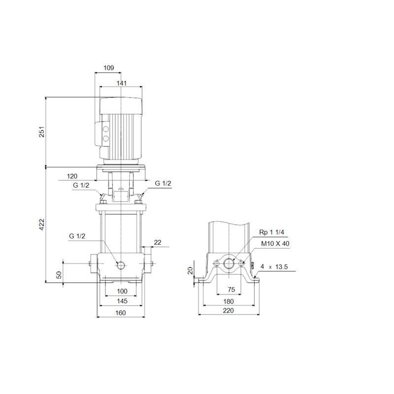 Насос Grundfos CR 5-8 A-A-A-E-HQQE (арт. 96516991)
