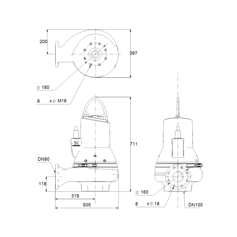 Насос Grundfos SL1.80.80.30.A.EX.4.50D.C (арт. 98626392)
