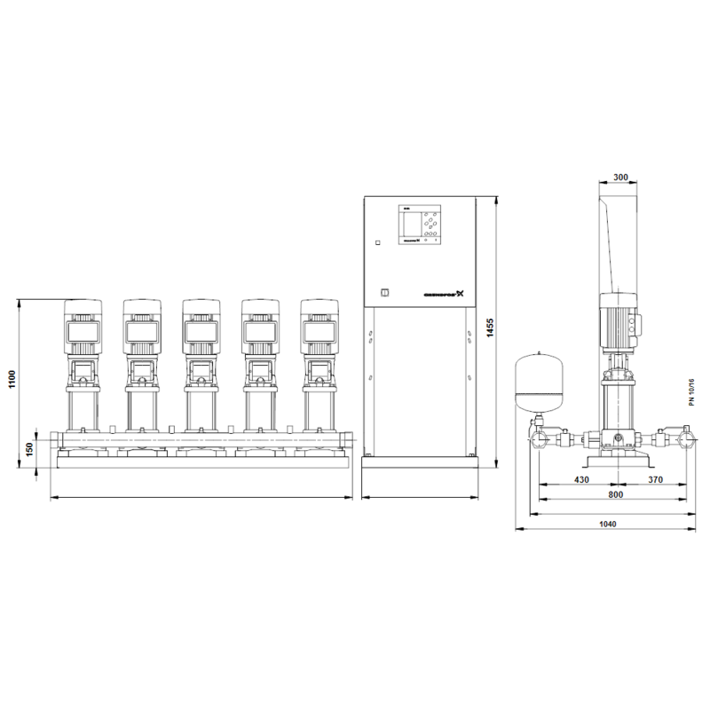 Насосная станция Grundfos HYDRO MPC-F 5CR10-12 (арт. 97520892)