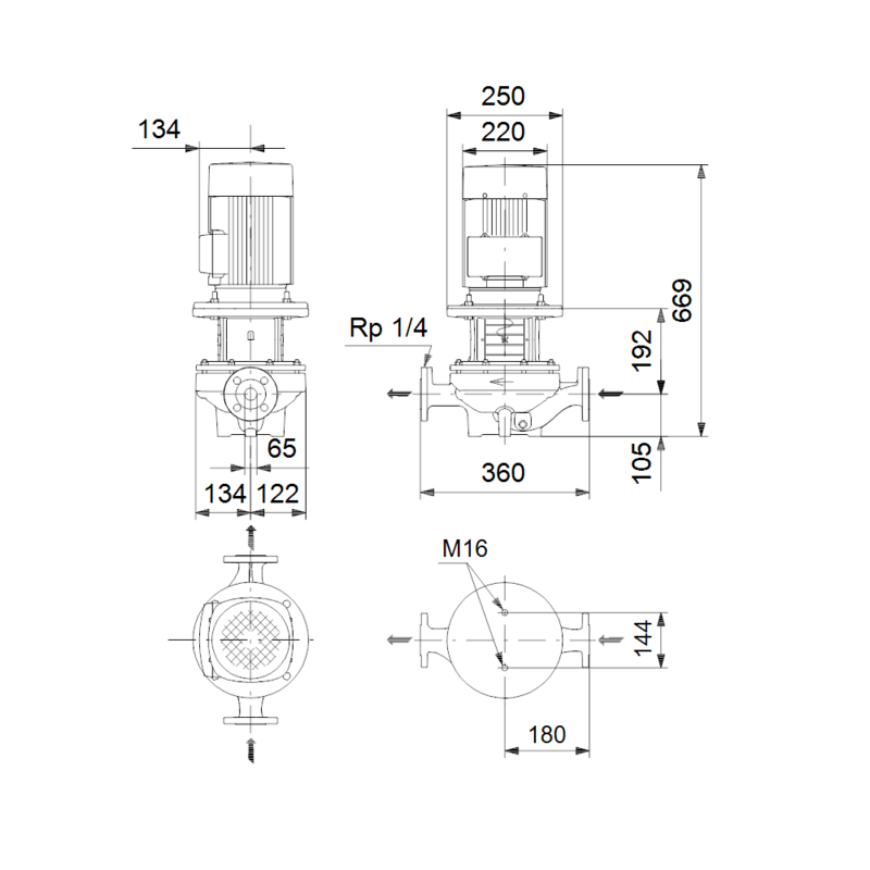 Насос Grundfos TP 65-250/2 A-F-A-BQQE (арт. 98742352)