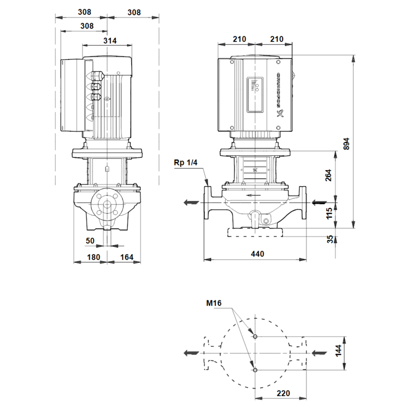 Насос Grundfos TPE 50-830/2 A-F-A-BAQE (арт. 96096421)