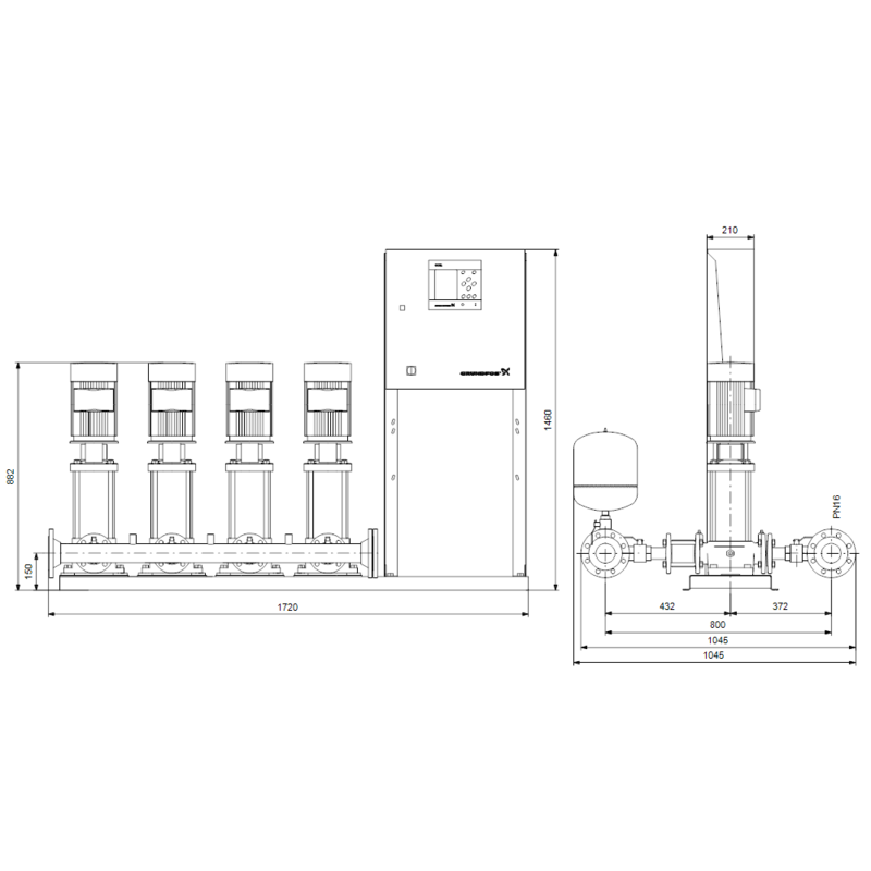 Насосная станция Grundfos HYDRO MPC-E 4 CRE10-6 (арт. 99209226)
