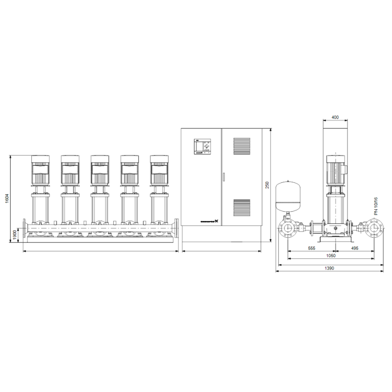Насосная станция Grundfos HYDRO MPC-F 5CR45-5 (арт. 97520917)