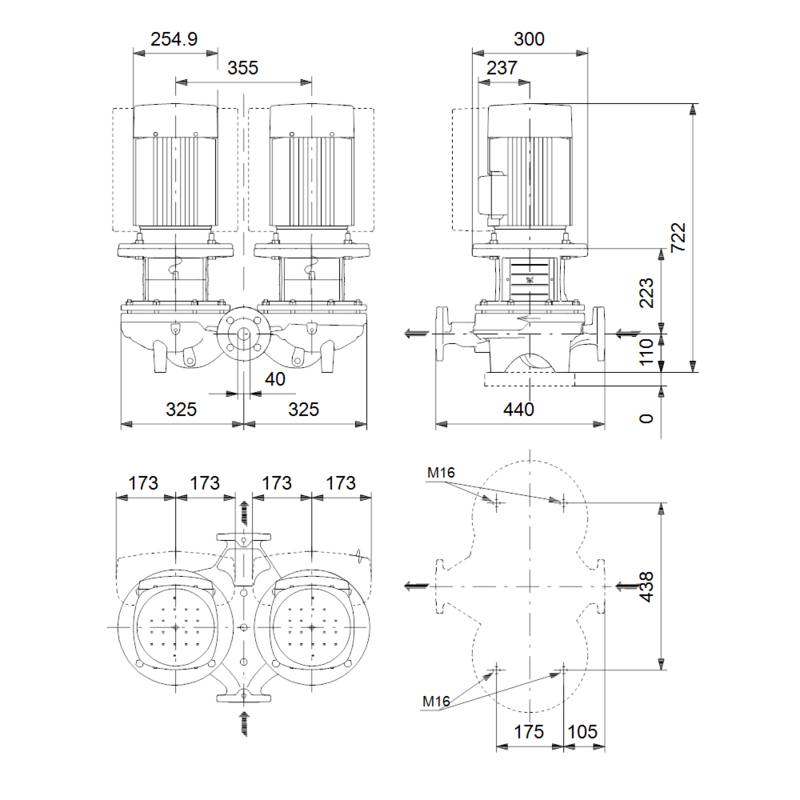 Насос Grundfos TPED 40-530/2-S A-F-A-BQQE (арт. 99132809)