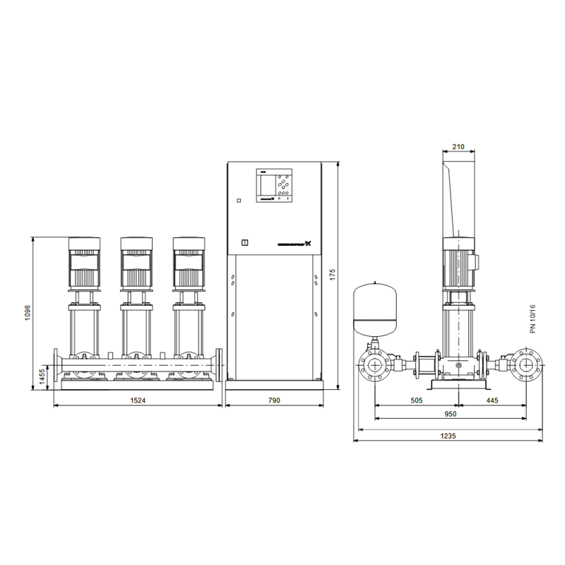 Насосная станция Grundfos HYDRO MPC-S 3 CR 32-3 (арт. 95044821)