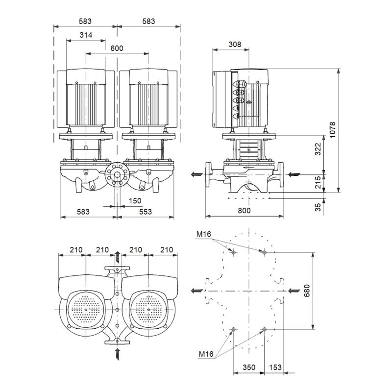 Насос Grundfos TPED 150-220/4-S A-F-A-BQQE (арт. 96945842)