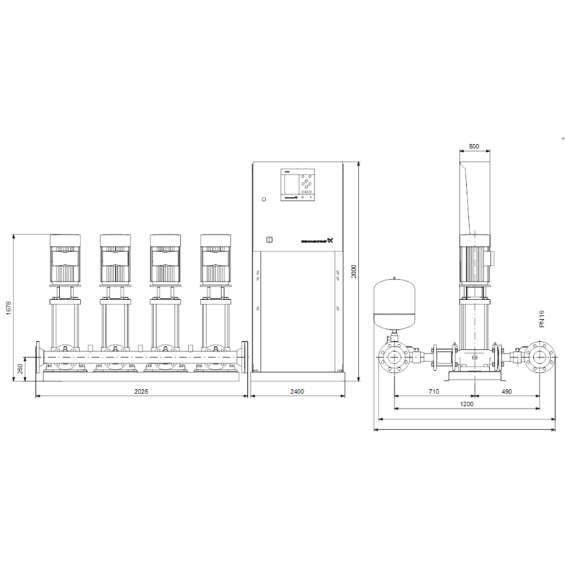Насосная станция Grundfos HYDRO MPC-E 4 CR90-3-1 50/60HZ RUS (арт. 98439579)