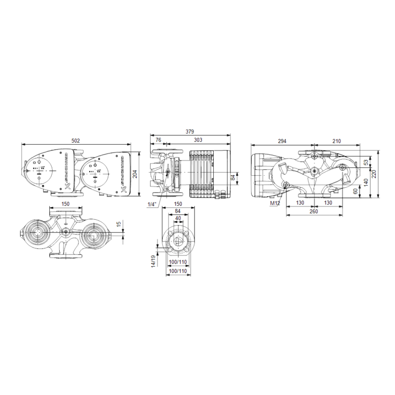 Насос Grundfos MAGNA1 D 40-80 F (арт. 99221308)
