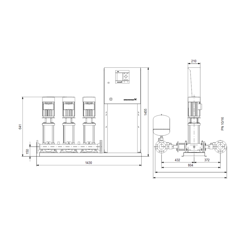 Насосная станция Grundfos HYDRO MPC-E 3 CRE10-1 50/60HZ RUS (арт. 98423323)