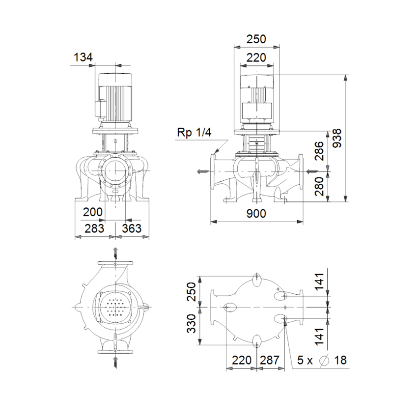 Насос Grundfos TP 200-50/4 A-F-A-BQQE (арт. 97927154)