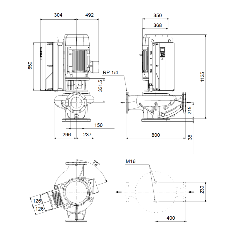 Насос Grundfos TPE 150-250/4 NC-A-F-A-BAQE-QX3 (арт. 99473605)