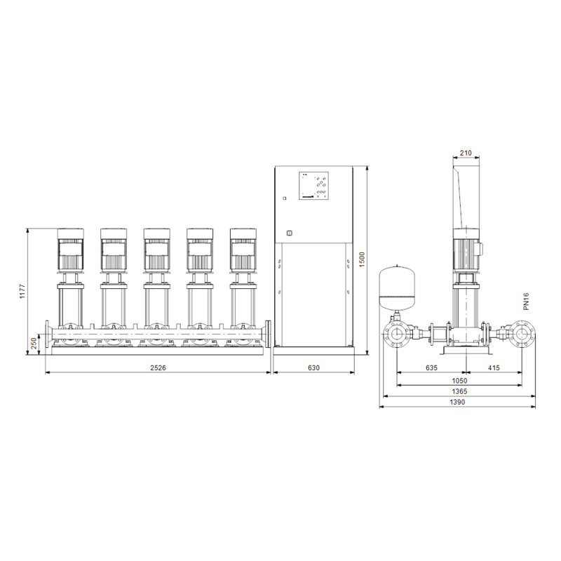 Насосная станция Grundfos HYDRO MPC-E 5 CRE64-1 (арт. 99208391)
