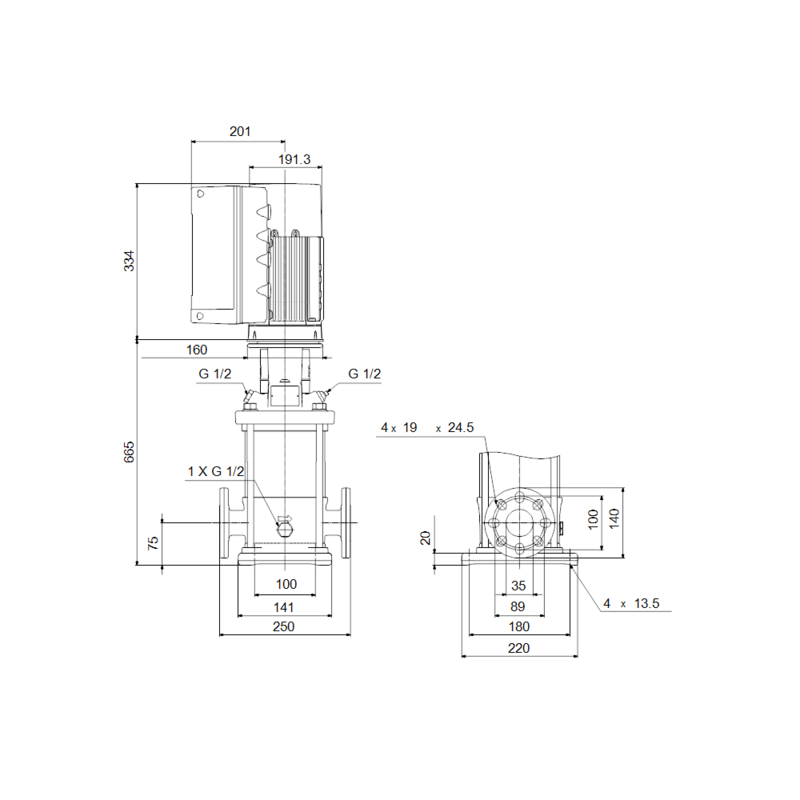 Насос Grundfos CRE 3-23 A-FGJ-A-E-HQQE (арт. 99072140)
