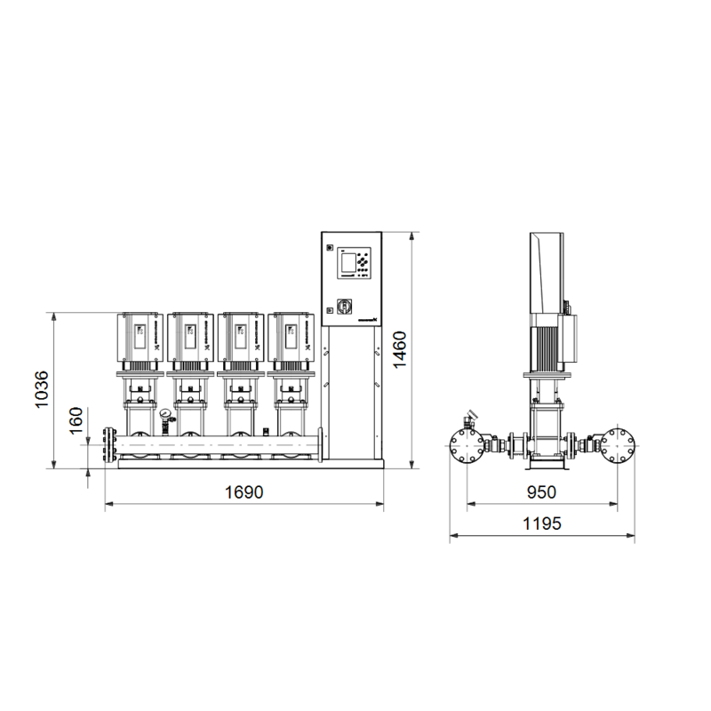 Насосная станция Grundfos HYDRO MPC-E 4 CRE15-5 (арт. 99209284)