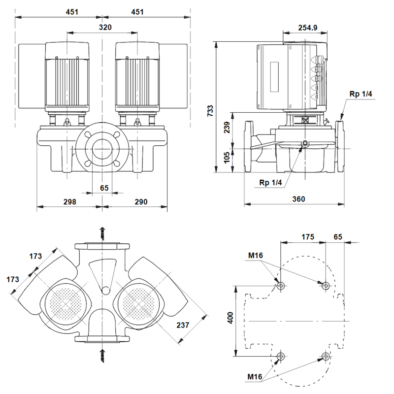 Насос Grundfos TPED 65-410/2-S A-F-A-BAQE (арт. 99114724)