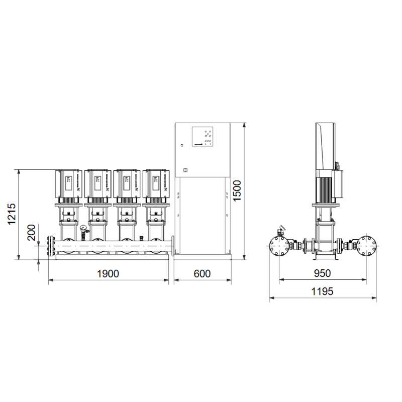 Насосная станция Grundfos HYDRO MPC-E 4 CRE20-6 (арт. 99209327)