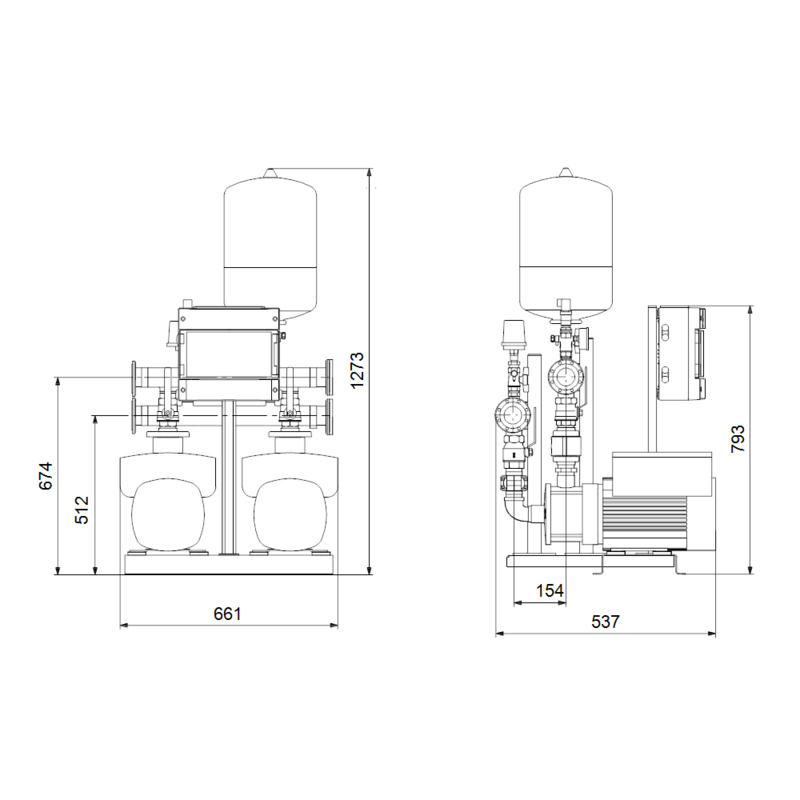 Насосная станция Grundfos HYDRO MULTI-E 2 CME15-2 (арт. 99133640)
