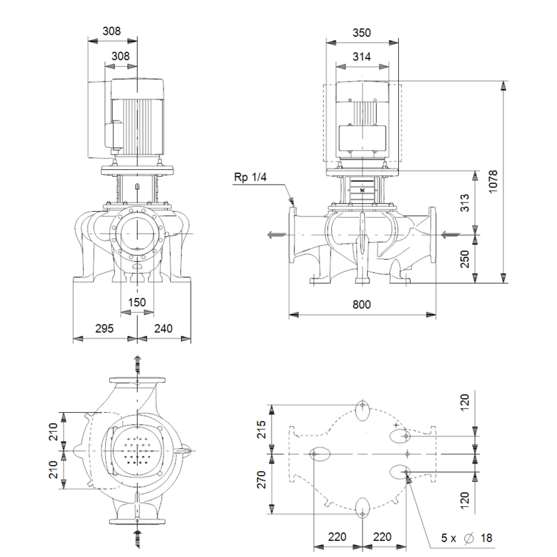Насос Grundfos TPE 150-170/4-S A-F-A-BAQE (арт. 98908257)