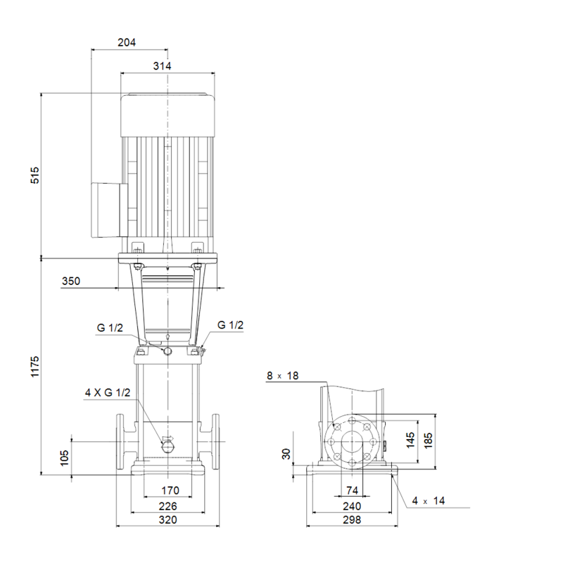 Насос Grundfos CRN 32-9-2 A-F-A-V-HQQV (арт. 96122394)
