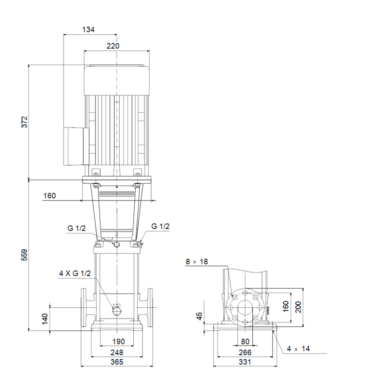 Насос Grundfos CR 45-1 A-F-A-V-HQQV (арт. 96122822)