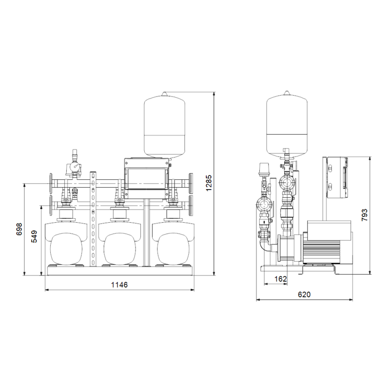 Насосная станция Grundfos HYDRO MULTI-E 3 CME15-3 (арт. 99133635)