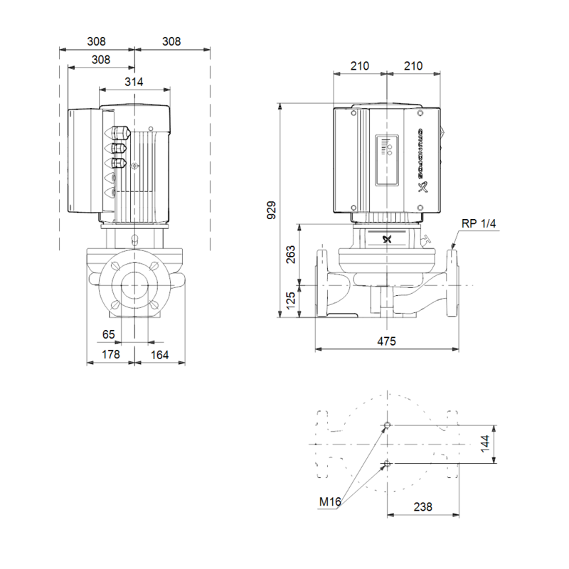 Насос Grundfos TPE 65-720/2-S A-F-A-BQQE (арт. 96397055)