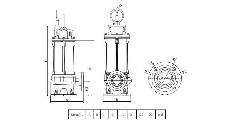 Погружной канализационный насос Wellmix 150WQ2-200-100-185/4_380V (арт. 19119835)