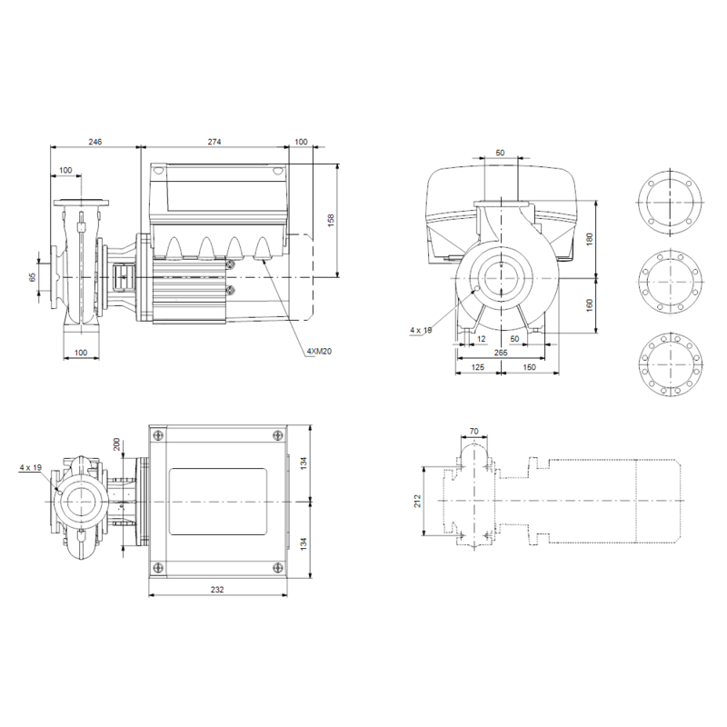Насос Grundfos NBE 50-160/158 A-F2-A-E-BQQE (арт. 98773132)