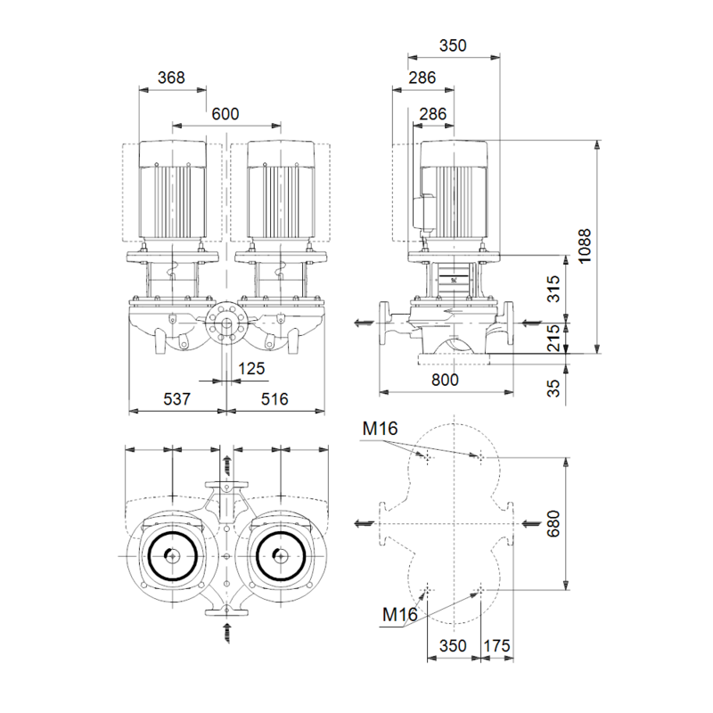 Насос Grundfos TPD 125-300/4 A-F-A-BQQE (арт. 98742596)