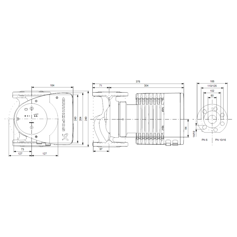 Насос Grundfos MAGNA1 50-60 F (арт. 99221333)