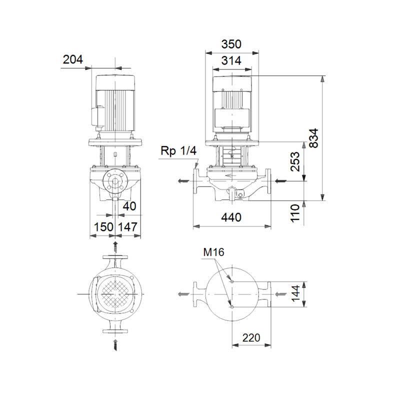 Насос Grundfos TP 40-630/2 A-F-B-BAQE (арт. 98743205)