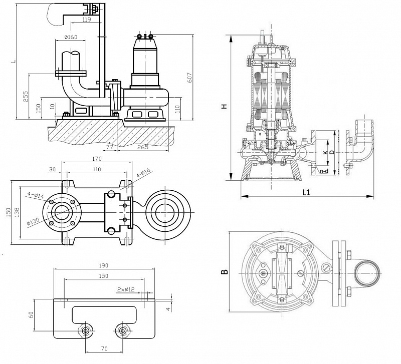Погружной насос с режущим механизмом Native NSPG CF65/400-3.0 (арт. 3601262)