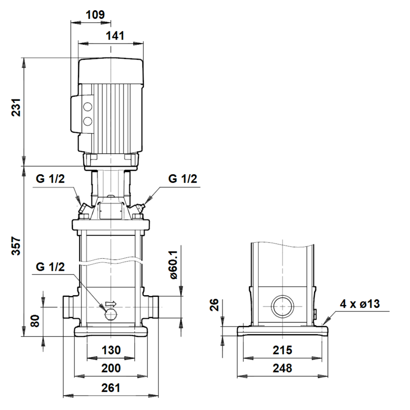 Насос Grundfos CRT 8-2 A-P-A-E-AUUE (арт. 96108240)