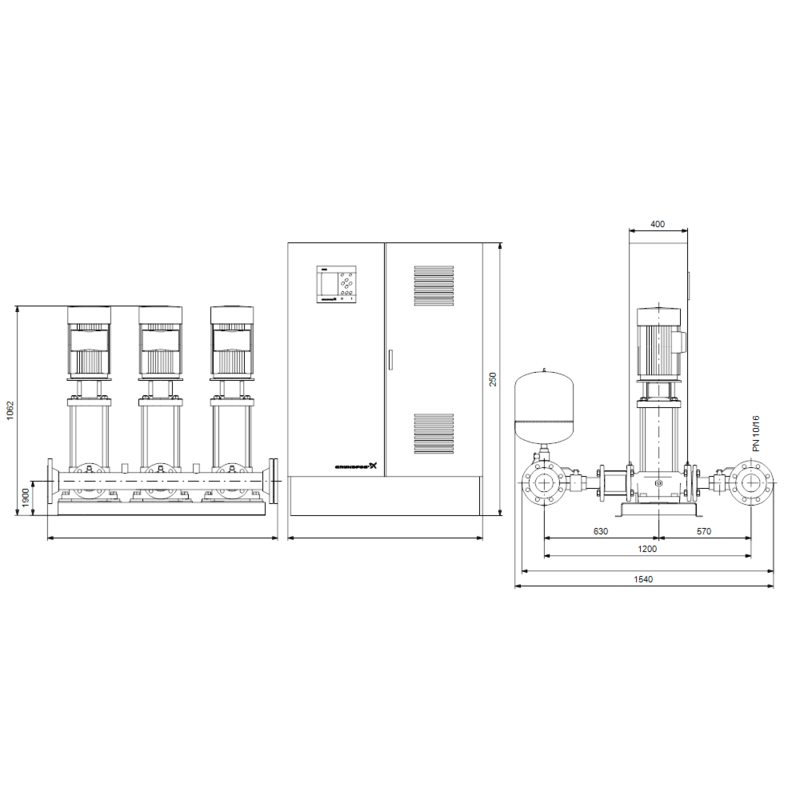 Насосная станция Grundfos HYDRO MPC-F 3CR90-1 (арт. 97520807)