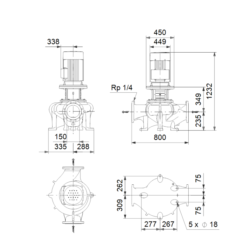 Насос Grundfos TP 150-390/4 A3-F-O-DAQF (арт. 98736594)