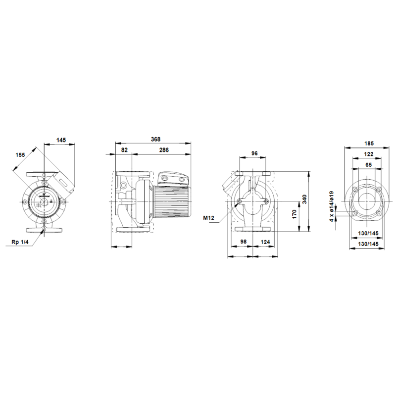 Насос Grundfos UPS 65-185 F (арт. 96430298)