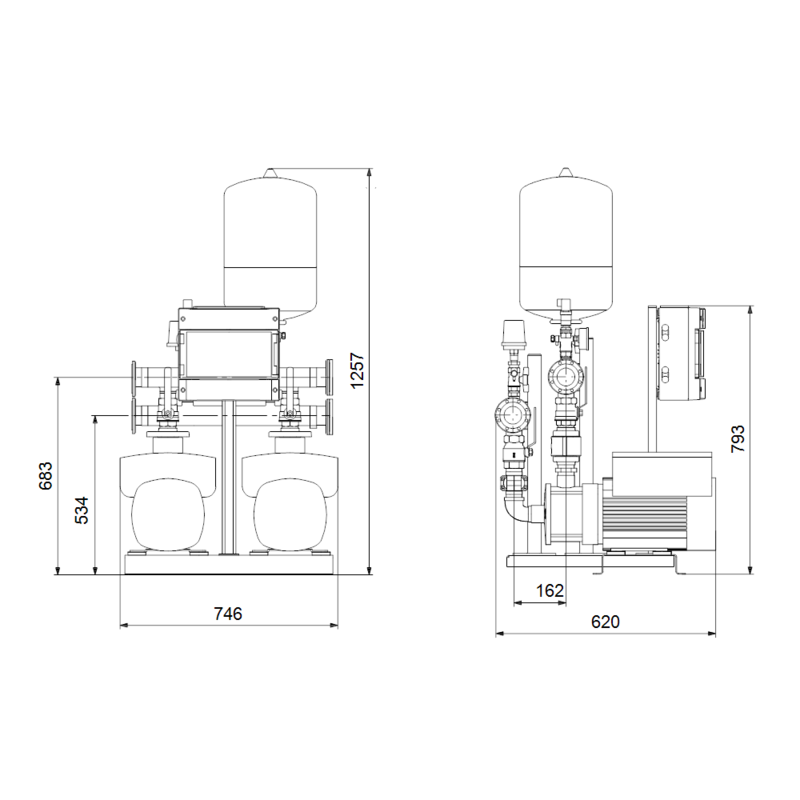 Насосная станция Grundfos HYDRO MULTI-E 2 CME15-3 (арт. 99133634)