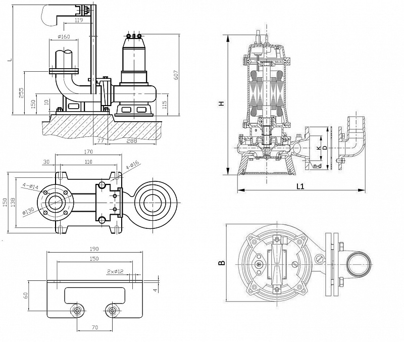 Погружной насос с режущим механизмом Native NSPG CF65/400-4.0 (арт. 3601263)