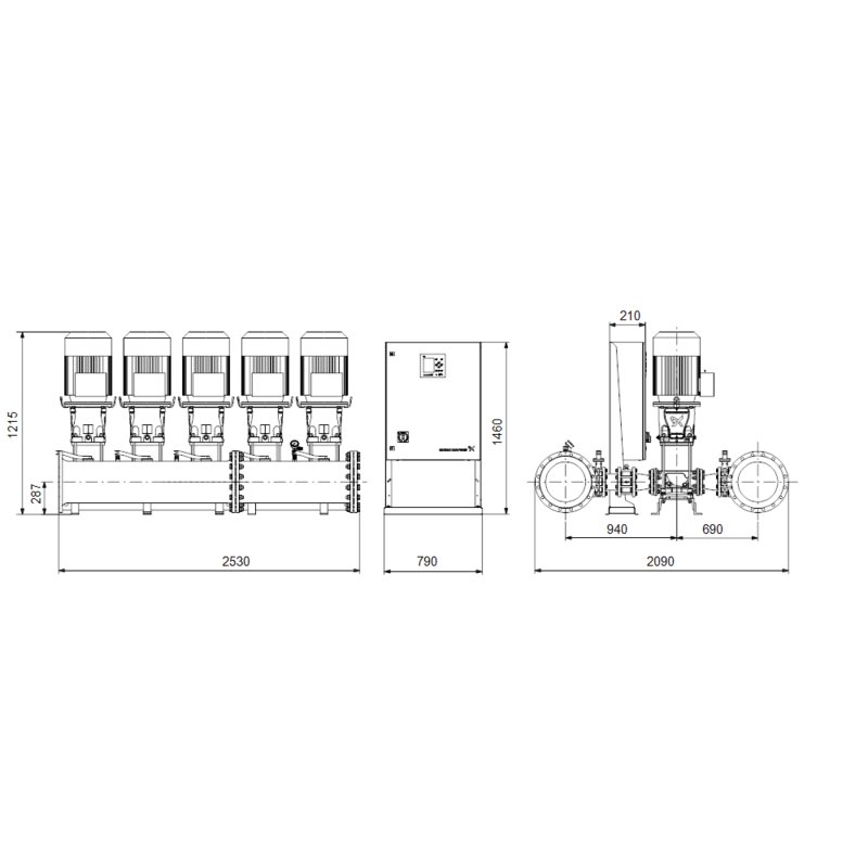 Насосная станция Grundfos HYDRO MPC-S 5 CR95-1 (арт. 99525683)